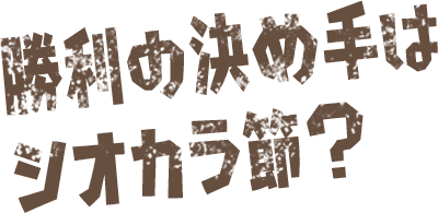 勝利の決め手はシオカラ節？