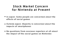 Market Concern for Nintendo at Present