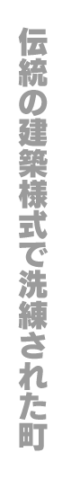 伝統の建築様式で洗練された町