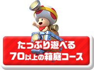 たっぷり遊べる 70以上の箱庭コース