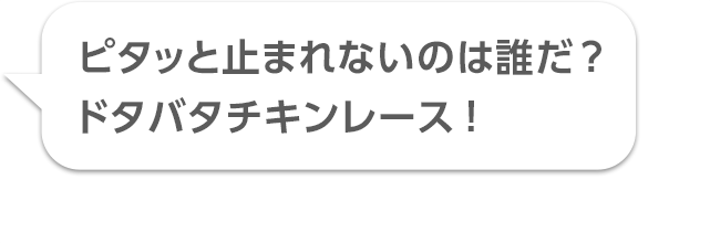 ピタッと止まれないのは誰だ？ドタバタチキンレース！