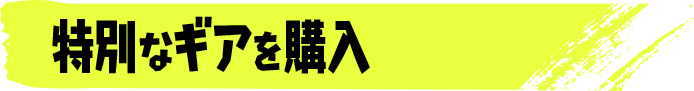 特別なギアを購入