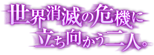 世界消滅の危機に立ち向かう二人。