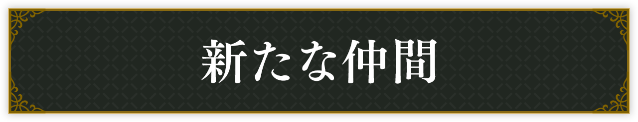 新たな仲間