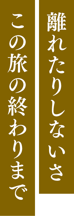 離れたりしないさ この旅の終わりまで