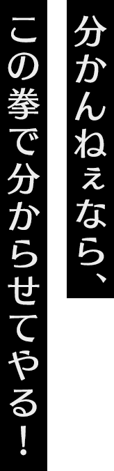 分かんねぇなら、この拳で分からせてやる！