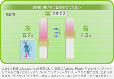 ̉fJavaScriptLɂāAŐVAdobe Flash PlayerCXg[Ă炲B܂AWiiAjeh[DSV[Ył́̕A܂Ap\R̃uEU[Wii ŨC^[lbguEU[łB