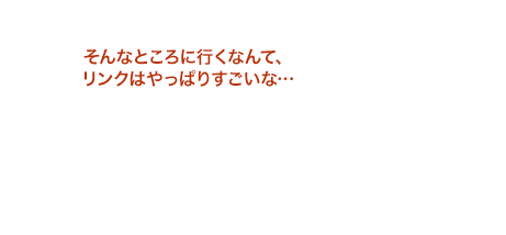 そんなところに行くなんて、リンクはやっぱりすごいな…