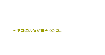 …タロには荷が重そうだな。