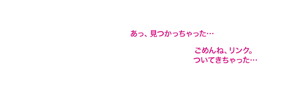 ごめんね、リンク。ついてきちゃった…