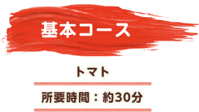 基本コース／トマト 所要時間：約30分